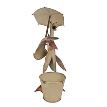 Load image into Gallery viewer, Standing Duck w/Umbrella + Potplanter 25.5x18x46cm