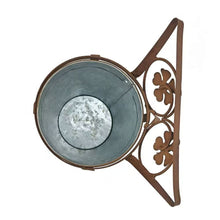 Load image into Gallery viewer, Arty Owl w/Galvanised Potplanter 18.5x15x23cm