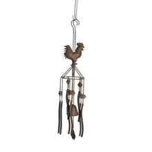 Load image into Gallery viewer, Hanging Chicken Windchime + Cast Iron Bell 13.5x13.5x78.5cm