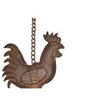 Load image into Gallery viewer, Hanging Chicken Windchime + Cast Iron Bell 13.5x13.5x78.5cm