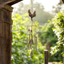 Load image into Gallery viewer, Hanging Chicken Windchime + Cast Iron Bell 13.5x13.5x78.5cm