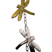 Load image into Gallery viewer, Hanging 4 Dragonflies w/Cast Iron Bell 8x8x84cm