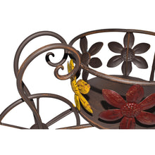 Load image into Gallery viewer, Antique Wheelbarrow w/Flower Design Potplanter 41.5x20.5x26cm