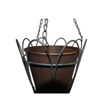 Load image into Gallery viewer, Hanging Potplanter w/Pot + Wall Bracket + Hummingbirds 34x18x55cm