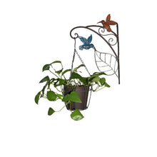 Load image into Gallery viewer, Hanging Potplanter w/Pot + Wall Bracket + Hummingbirds 34x18x55cm
