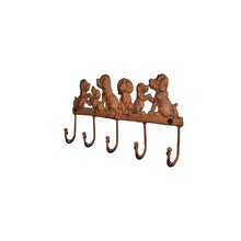 Load image into Gallery viewer, Cute Dogs 5-Hook Wall Hanging 22.5x2.5x12cm