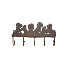 Load image into Gallery viewer, Cute Dogs 5-Hook Wall Hanging 22.5x2.5x12cm