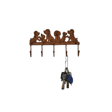 Load image into Gallery viewer, Cute Dogs 5-Hook Wall Hanging 22.5x2.5x12cm