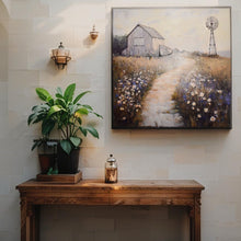 Load image into Gallery viewer, Farm Scene Pressed Metal Textured Wall Art 45.5x0.5x45.5cm