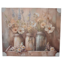 Load image into Gallery viewer, Flower Jars Scene on Canvas- Textured Oil Painting Wall Art 94x3x78.5cm