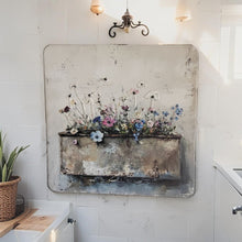 Load image into Gallery viewer, Flower Scene Pressed Metal Textured Wall Art 45x0.5x45cm