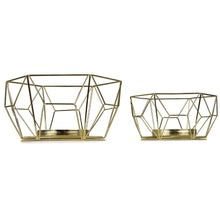 Load image into Gallery viewer, Set/2 Nested Luxe Geometric Candleholder 22x11/16x8cm(1/12)