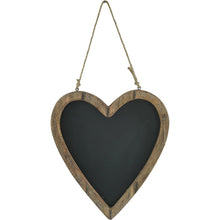 Load image into Gallery viewer, Wood-framed Hanging Heart Blackboard 36x2x42cm