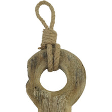 Load image into Gallery viewer, Handcrafted Wooden Anchor Wall Hanging w/3 Hooks 39.5x6.5x63cm