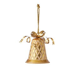 Load image into Gallery viewer, S/2 Nested Christmas Bells w/Ribbon Top & Rope Hanger L19*H23-43/L14*H18-38cm