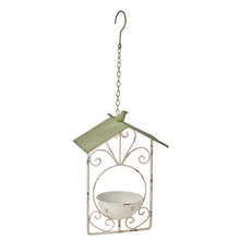 Load image into Gallery viewer, Tin Roof Hanging Bird Feeder 21.5x15x34