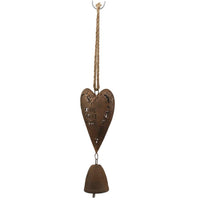 Load image into Gallery viewer, Metal Hanging Heart Decoration Rust 18*7.5*55