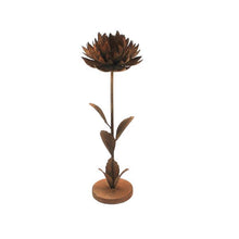 Load image into Gallery viewer, Lge Rust Standing Flower Candle Holder24*22*69