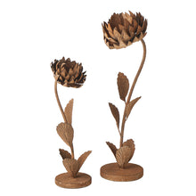 Load image into Gallery viewer, Sml Rust Standing Flower Candle Holder18*17*51
