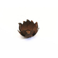 Load image into Gallery viewer, Sml Rust Metal Lotus Flower C/Holder28*28*15