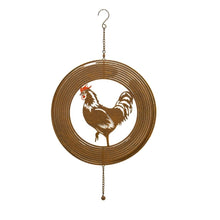 Load image into Gallery viewer, Rust Hanging Chook Spinner w/Chain + Hook 30x30x56cm