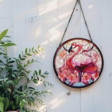 Load image into Gallery viewer, Flamingo Stained Glass Sun Catcher 20x0.2x20-35cm