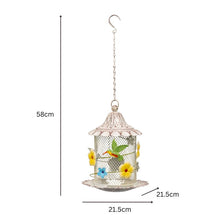 Load image into Gallery viewer, Hanging Mesh Birdfeeder w/Flowers + Bird 21.5x21.5x58cm