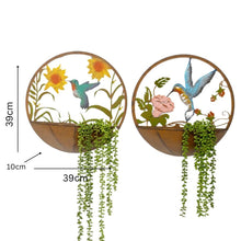 Load image into Gallery viewer, Set/2 Asst Humming Bird Wall Planters 39x10x39cm