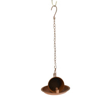 Load image into Gallery viewer, Rust-Look Hanging Cup + Saucer Birdfeeder 21x16x45cm