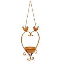 Load image into Gallery viewer, Hanging Heart w/Birdfeeder + 2 Birds 19x10.5x53cm