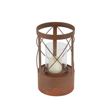 Load image into Gallery viewer, Rust Round Pillar Candle Holder 15x26cm