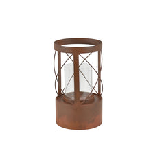 Load image into Gallery viewer, Rust Round Pillar Candle Holder 15x26cm