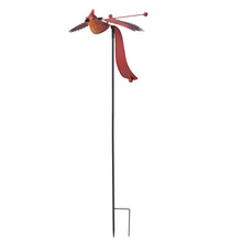 Load image into Gallery viewer, WIND BIRD RED WOODPACKER ON STAKE 18x19x49