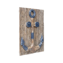Load image into Gallery viewer, Hand-carved Anchor Plaque Wallart 40x6x60cm