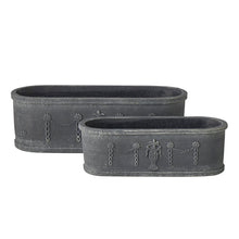Load image into Gallery viewer, Noir Rectangular Planter Large 39.5x14.5x12.5 cm