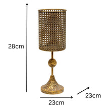 Load image into Gallery viewer, Lustre Tall Stemmed Pillar Candleholder 15.5x15.5x45cm