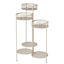 Load image into Gallery viewer, Bordeaux 3-Tier Round Potplant Stand w/Bottom Shelf 55x55x77cm