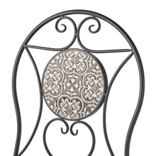 Load image into Gallery viewer, Black Mosaic Bistro Table x 2 Chairs Set