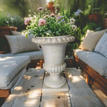 Load image into Gallery viewer, Elaborate Off-White Distressed Roman Planter 24x24x30.5cm