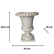 Load image into Gallery viewer, Elaborate Off-White Distressed Roman Planter 24x24x30.5cm