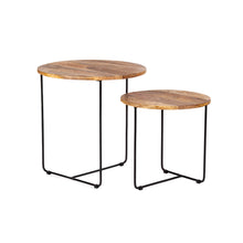Load image into Gallery viewer, Set/2 Nested Bergen Trio Side Tables 50x50/40x40cm