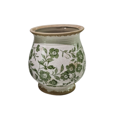Load image into Gallery viewer, Green Leaf Bulb Shape Vase Sml 17.5x17.5x19.5