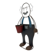 Load image into Gallery viewer, Colourful Grandpa w/Flower Pot 50x21.5x83cm