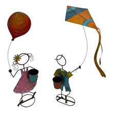 Load image into Gallery viewer, Set/ Asst Colourful Playing Kids Planters 65x25x58-104/35x17x98cm