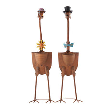 Load image into Gallery viewer, Set/2 Asst Tall Standing Bird Couple 31x27x115/31x24x112cm
