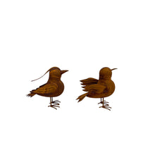 Load image into Gallery viewer, Set/2 Asst Rust Decorative Birds 19x8x17/18.5x9x17cm