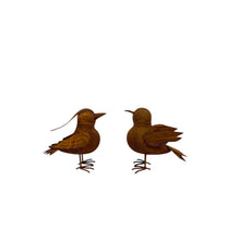 Load image into Gallery viewer, Set/2 Asst Rust Decorative Birds 19x8x17/18.5x9x17cm