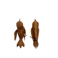 Load image into Gallery viewer, Set/2 Asst Rust Decorative Birds 19x8x17/18.5x9x17cm
