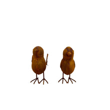 Load image into Gallery viewer, Set/2 Asst Rust Decorative Birds 19x8x17/18.5x9x17cm