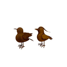 Load image into Gallery viewer, Set/2 Asst Rust Decorative Birds 19x8x17/18.5x9x17cm